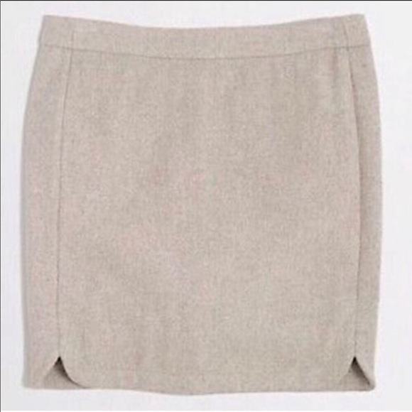 J. Crew Factory Dresses & Skirts - J. Crew Factory Shirttail Mini Wool Skirt Tan 12
